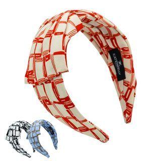Patterned Knotted Wide Hair Band