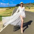 Lace Long-sleeve Sun Dress