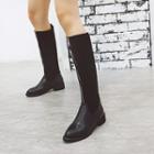 Paneled Zip Knee-high Boots
