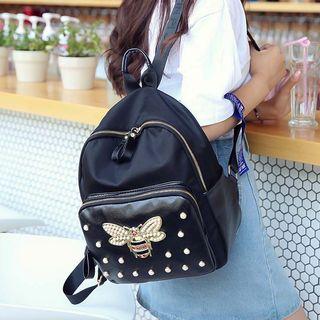 Jeweled Bee Nylon Backpack