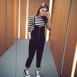 Set: Stripe T-shirt + Dungaree