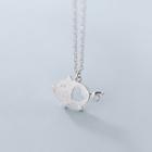 925 Sterling Silver Pig Pendant Necklace As Shown In Figure - One Size