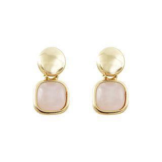 Gemstone Earrings (rose Quartz) One Size