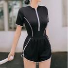 Set: Short-sleeve Half-zip Rashguard + Shorts
