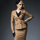 Double-breasted Blazer / Pencil Skirt