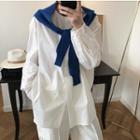 Long-sleeve Oversized Blouse