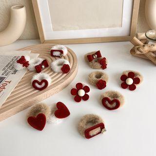 Set Of 7: Chenille Hair Tie (various Designs)