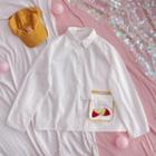 Yam Embroidered Shirt White - One Size