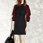 Long-sleeve Zip-accent Dress