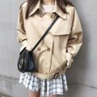 Double-breasted Cotton Trench Jacket