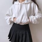 Waffle Cropped Hoodie