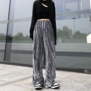 Draped Wide-leg Pants