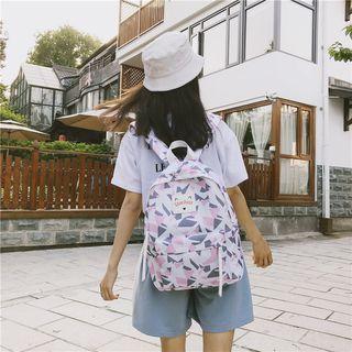 Geometric Print Nylon Backpack