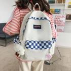 Checkerboard Trim Lightweight Backpack / Bag Charm / Set