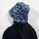 Leopard Print Bucket Hat Leopard - Grayish Blue - One Size