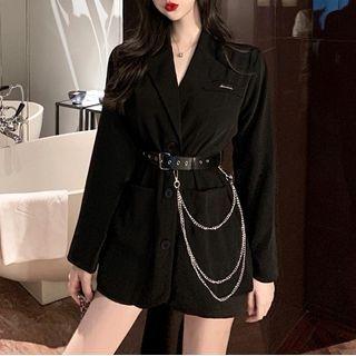 Single-breasted Blazer / Chained Belt