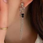 Chain Drop Earring 1 Pair - Earrings - Silver Pin - Silver - One Size