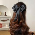 Bow Fabric Hair Clip 01 - Black - One Size