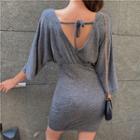 V-neck Short-sleeve Cropped Top / Dress