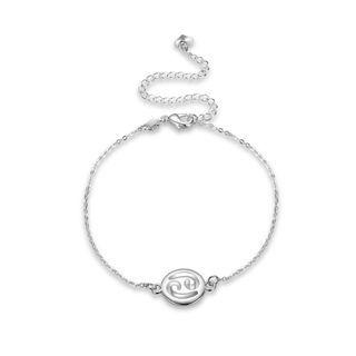 Fashion Simple Cancer Anklet Silver - One Size