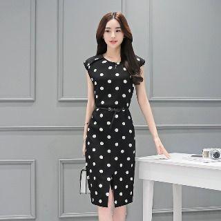 Polka-dot Sheath Dress