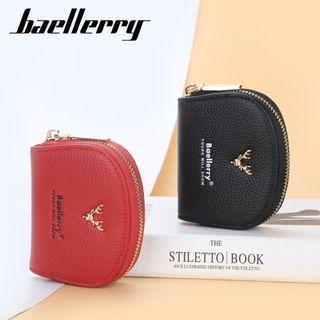 Faux Leather Zip Coins Pouch