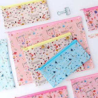 Printed Translucent Zip Pouch