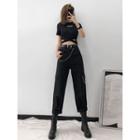 Wide-leg Cargo Pants With Chain