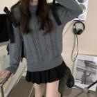 Long-sleeve Bow Knit Sweater
