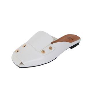 Bolt Studded Flat Mules