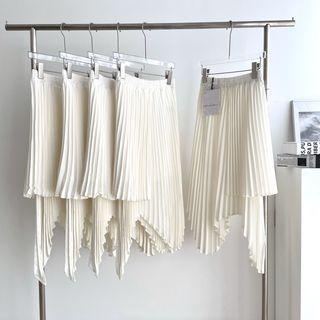 Asymmetrical Accordion Pleat Skirt