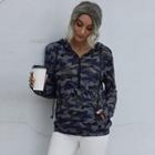 Long-sleeve Hooded Camouflage T-shirt