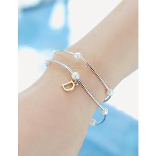 Faux-pearl Trim Bracelet