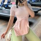 Short-sleeve Wrap Sports T-shirt