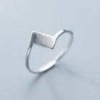 925 Sterling Silver Geometric Ring S925 Silver - Ring - One Size