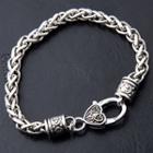 Couple Matching Heart Lock Bracelet 718 - Silver - One Size