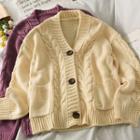 Cable-knit Loose Cardigan