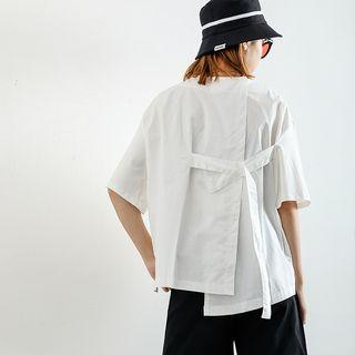 Patchwork Tie-back T-shirt