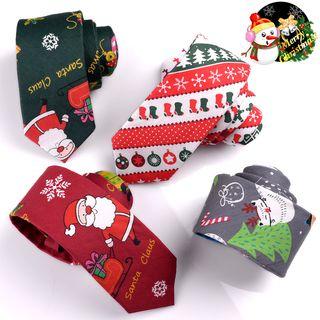 Christmas Pattern Print Neck Tie