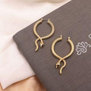 Snake Alloy Dangle Earring 1 Pr - Gold - One Size