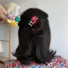 Flower Plaid Hair Clip