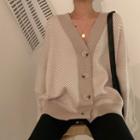 V-neck Single-breasted Cardigan