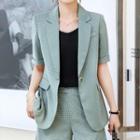 Short-sleeve One-button Blazer / Dress Shorts