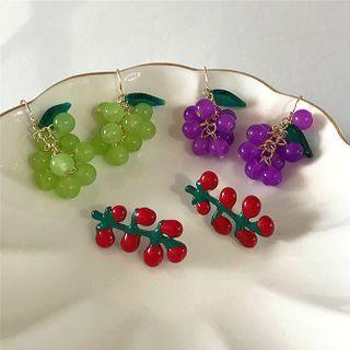 Glass Bead Grapes Earring