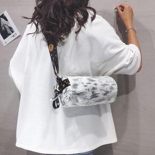 Star Print Strap Tie-dyed Crossbody Bag