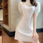 Puff-sleeve Qipao Slim Fit Dress