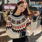 Christmas Bell Print Sweater