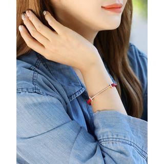Rhinestone Pleather Bracelet