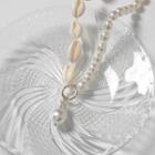 Shell & Faux-pearl Necklace Ivory - One Size
