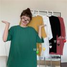 Oversized Plain Short Sleeve T-shirt